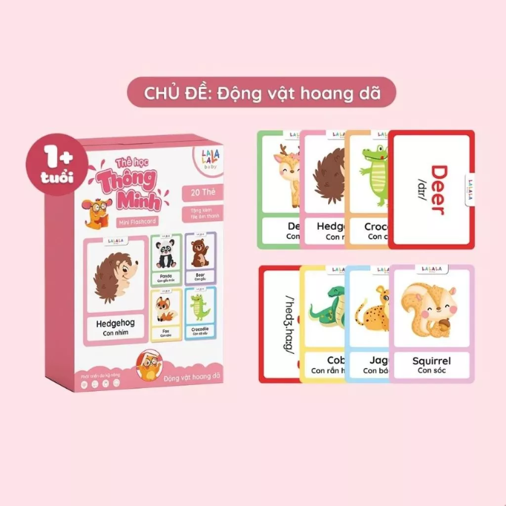 Bộ thẻ học thông minh Flashcard Mini song ngữ Anh-Việt